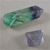 Image 1 : Rainbow Fluorite Octahedron and Fluorite Wand