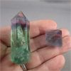 Image 3 : Rainbow Fluorite Octahedron and Fluorite Wand