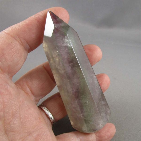 Rainbow Fluorite Wand 3.5"