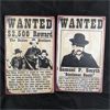 Image 1 : Set of 2 Metal Wanted Western Signs 