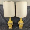 Image 1 : Set of 2 Vintage Ceramic Table Lamps 33.5" Tall