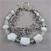 Image 3 : Beautiful Aquamarine Gemstone Necklace and Bracelet Set