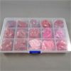 Image 2 : Set of Pink & Red Seed Beads in Storage Container