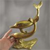 Image 3 : Brass Dolphin Statue 11.5" Tall