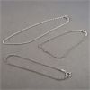 Image 1 : Set of 3 Sterling Silver Chains - 2 Bracelets & 1 Anklet