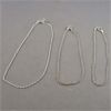 Image 2 : Set of 3 Sterling Silver Chains - 2 Bracelets & 1 Anklet