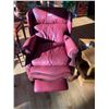 Image 2 : Burgundy Leather Motion Craft Recliner - 32W  32D x 40 H