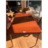 Image 2 : Extendable Dinning Table With Three Leafs - (No Leafs) 38L x 20D x 30H, (With Leafs) 77L