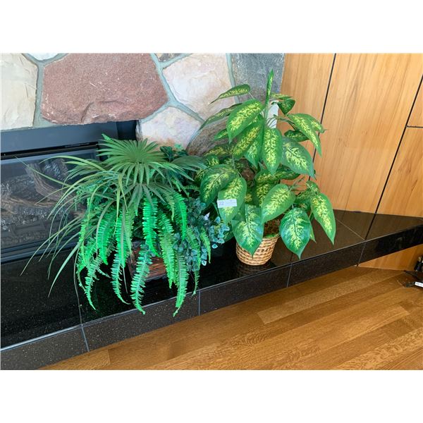 Two Decorative Silk Fake Plants - Larger One 32T