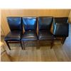 Image 1 : Four Leather Looking Folding Chairs