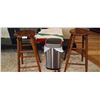 Image 1 : 2 Bar Stools, Hudson Bay Blanket & Garbage Bin