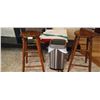 Image 2 : 2 Bar Stools, Hudson Bay Blanket & Garbage Bin