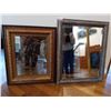 Image 1 : Set Of 2 Antique Gold Embroider Framed Mirrors