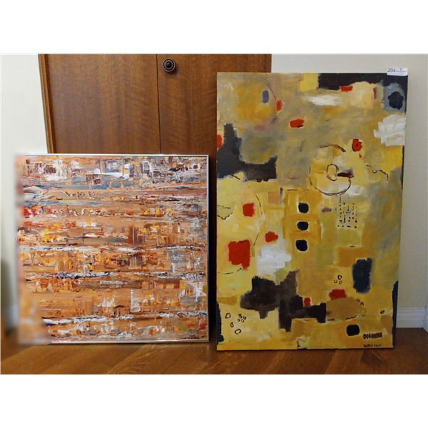 Kristen Broten, "Napoli 1" Abstract On Canvas, A.P Cummings Abstract on Board