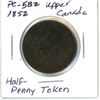 Image 2 : 1852 Bank of Upper Canada half penny token - PC5B2