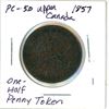 Image 2 : 1857 Bank of Upper Canada half penny token - PC-5D