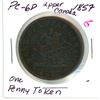 Image 1 : 1857 Bank of Upper Canada half penny token - PC-6D