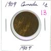 Image 1 : 1909 Canadian large cent coin
