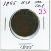 Image 1 : 1855 USA 1 cent coin