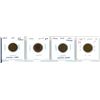 Image 1 : Lot of 4 - USA "Indian Head" one cent coins