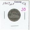 Image 1 : 1947 Canadian 5 cent coin - Dot