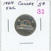 Image 1 : 1964 Canadian 5 cent coin - XWL
