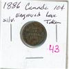 Image 1 : Engraved love token, on 1886 Canadian silver 10 cent coin; popular late 1800s, altered and personali