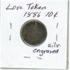 Image 2 : Engraved love token, on 1886 Canadian silver 10 cent coin; popular late 1800s, altered and personali