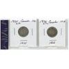 Image 2 : Lot of 2, Canadian silver 10 cent coins - 1935-1936