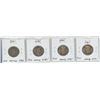 Image 2 : Lot of 4, Canadian silver 25 cent coins - 1903, 1907, 1909-10