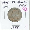Image 1 : 1948 USA silver quarter dollar