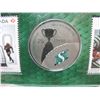 Image 2 : 2012 ROYAL CANADIAN MINT & CANADA POST OVERSIZE 25 CENT COIN & STAMPS - GREY CUP