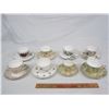 Image 2 : 8 Cups and Saucers Royal Vale, Colclough etc.