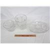Image 2 : 3 Large Pieces of Pin Wheel Crystal Ice Bucket, Vase etc.