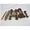 Image 2 : 7 Antique Wooden Spools out of a Woolen Mill