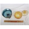 Image 2 : Small Carnival Blue Comport and Marigold Candy Dish