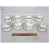 Image 2 : 8 Royal Albert Silver Maple Cups and Saucers