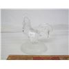 Image 1 : Rooster Figurine Glass Clear