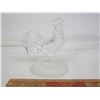 Image 2 : Rooster Figurine Glass Clear