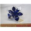 Image 1 : Murano Blue Flower with Tag