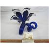 Image 2 : Murano Blue Flower with Tag