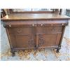 Image 7 : rare quality lion's paw over mantle sideboard with carved headboard