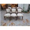 Image 1 : Set of 6 Rare Victorian Mahogany Chairs  with Porcelain Castors