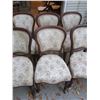 Image 3 : Set of 6 Rare Victorian Mahogany Chairs  with Porcelain Castors