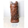 Image 1 : 523. 9” tall Haida bear vintage totem chalkware momma and baby Shamans B.C.