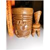 Image 3 : 527. Vintage wooden tiki mug and figurine