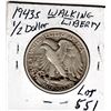 Image 2 : 551. 1943 S walking liberty half dollar