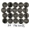 Image 1 : 557. 20 1986 50 cent pieces