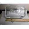 Image 2 : 603. vintage clear glass butter dish with cow on lid
