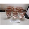 Image 3 : 612. set of 6 federal glass mandala 1960/66 6 oz tumblers